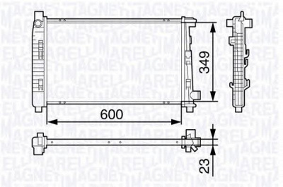 MAGNETI MARELLI 350213132000 -  Радиатор, охлаждение двигателя